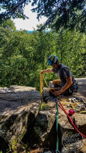 Rock climbing at The Bluffs -Outdoor Skills And Thrills -Photo by Aric Fishman