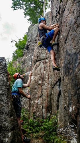 Rock climbing at The Bluffs -Outdoor Skills And Thrills -Photo by Aric Fishman