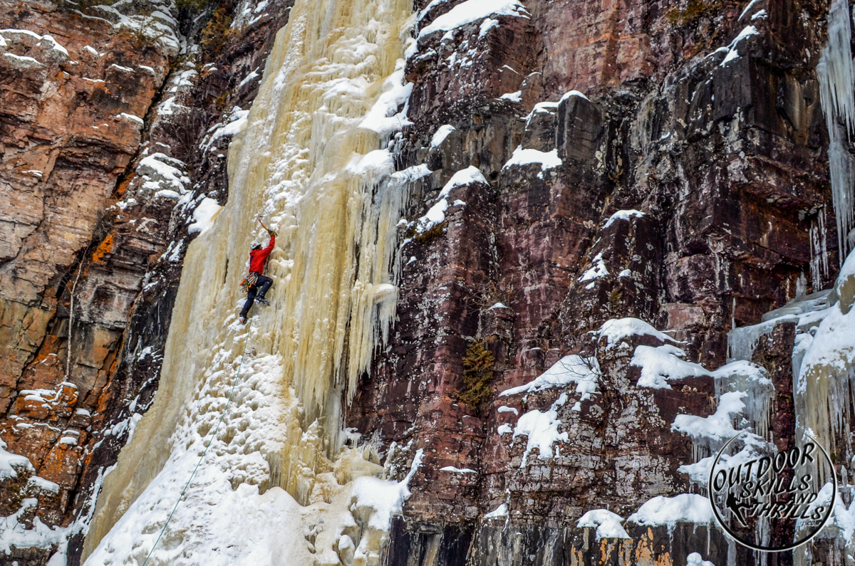 Ice climbing at Kama Bay -Outdoor Skills And Thrills -Photo by Terry Milne