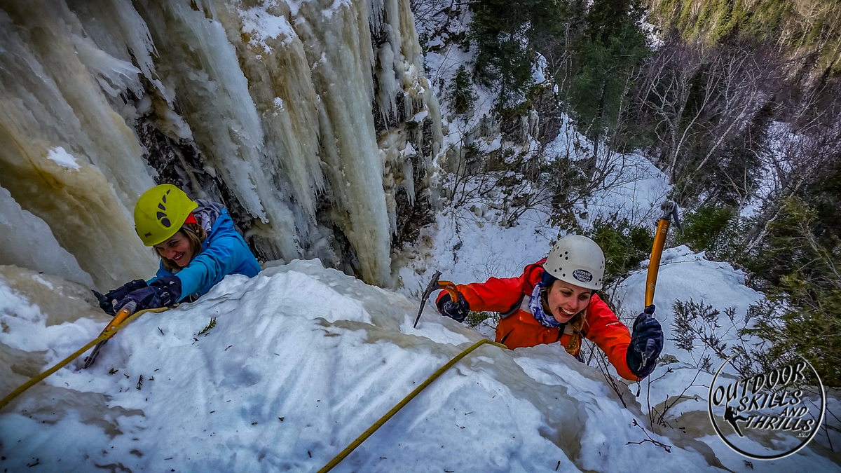 Ice climbing at Thunder Bay -Outdoor Skills And Thrills -Photo by Aric Fishman