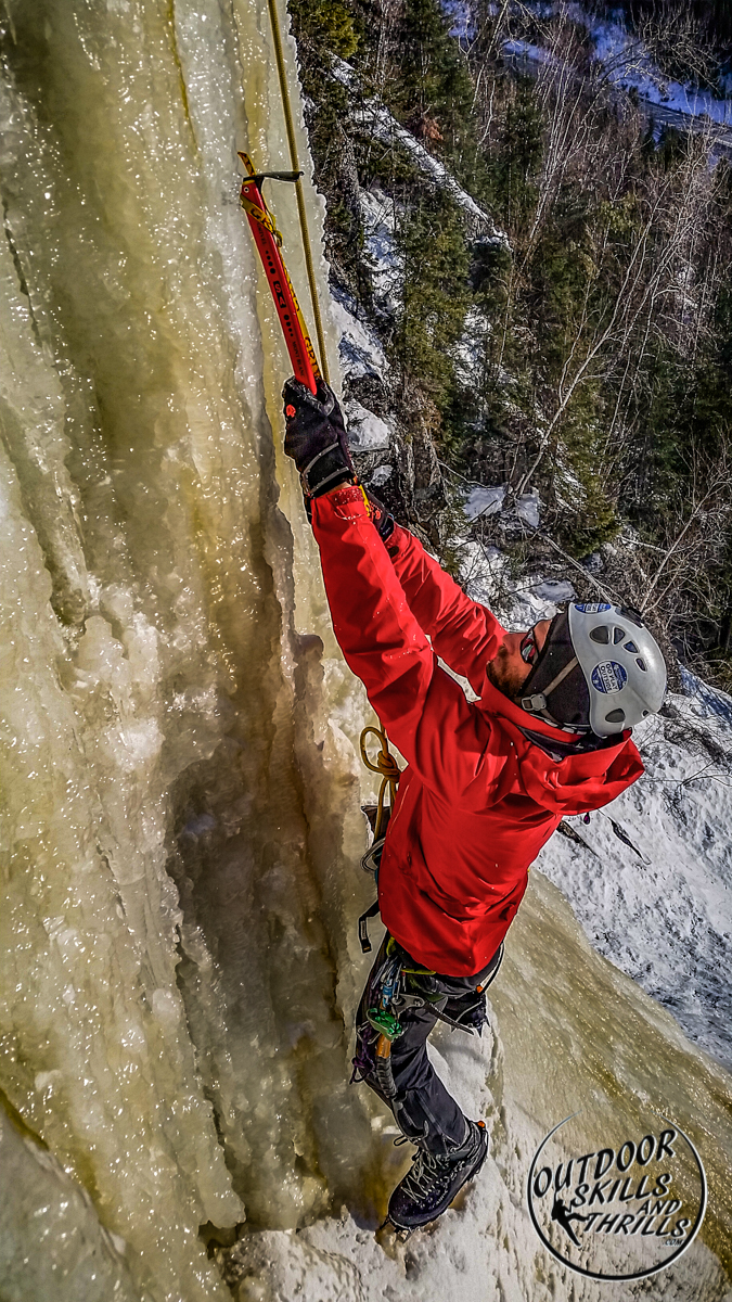 Ice climbing at Orient Bay -Outdoor Skills And Thrills -Photo by Aric Fishman