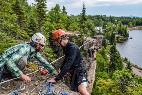 Rock climbing at Pass Lake - Outdoor Skills And Thrills -Photo by: Paul Desaulniers