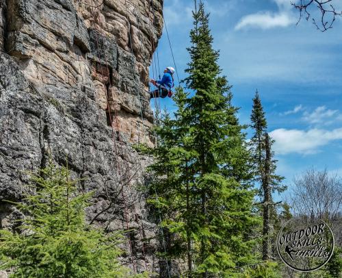Rock climbing at Pass Lake - Outdoor Skills And Thrills -Photo by: Aric Fishman