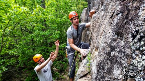 Rock climbing at Silver Harbour -Outdoor Skills And Thrills -Photo by: Aric Fishman 