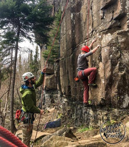 Rock climbing at Silver Harbour -Outdoor Skills And Thrills -Photo by: Tina Lynn