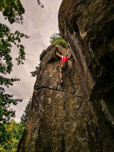 New Route - Aric Fishman on Silver Lining - Photo by Harris Franklin